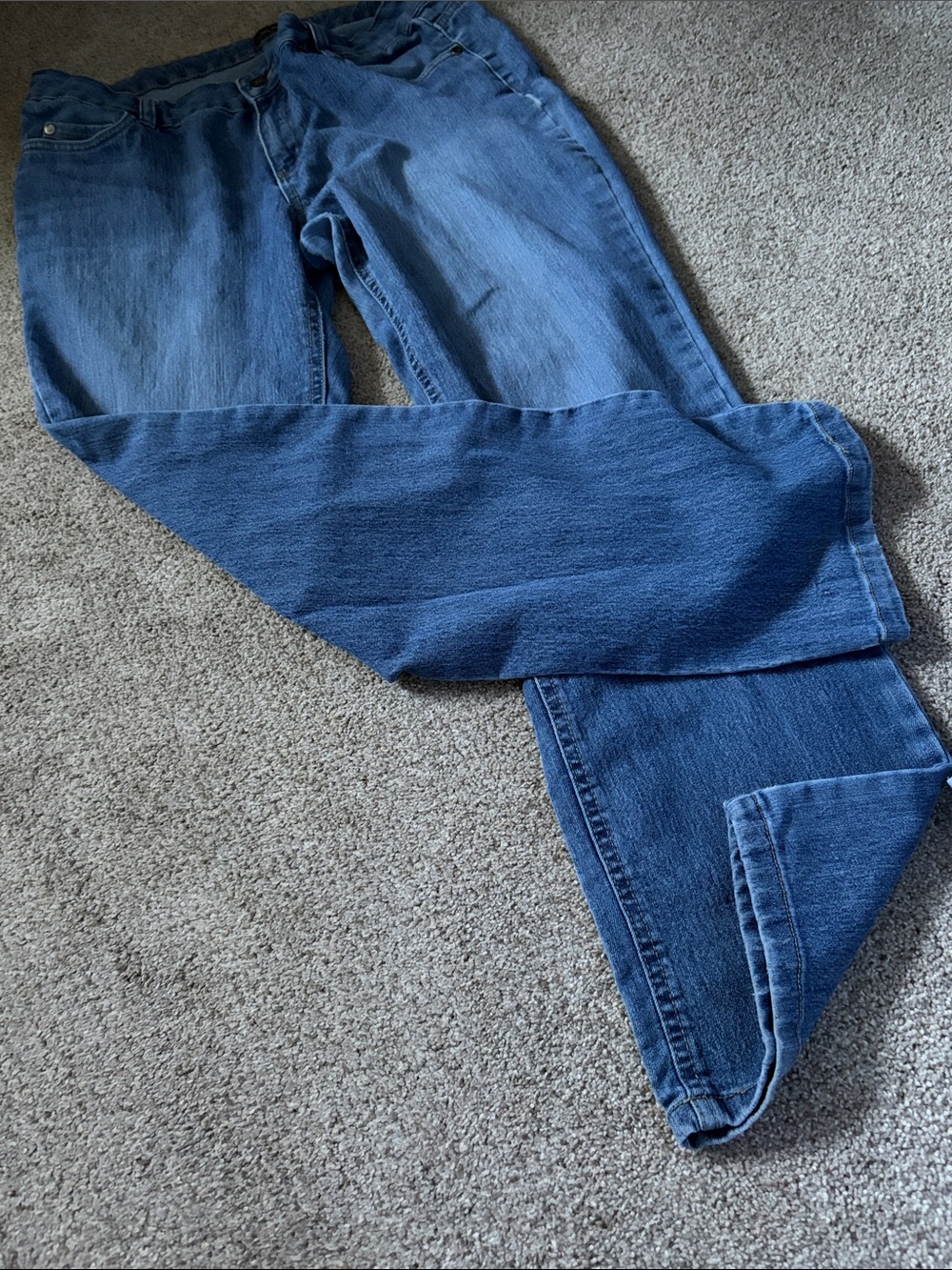 Denver Hayes Medium Blue Wide-Leg Jeans